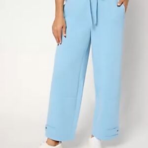 Light Blue Women's Wide-Leg Pants